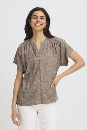 Fransa FRLAYA BLOUSE 1, Dot dots mountain t. white dot