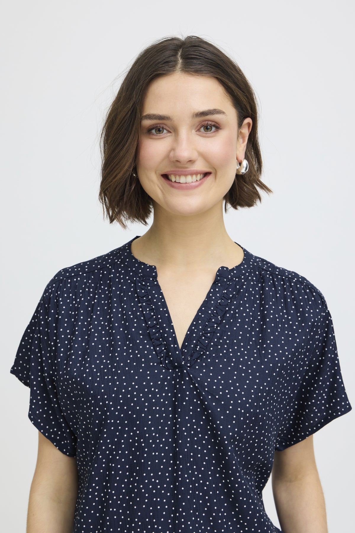 Fransa FRLAYA BLOUSE 1, Dot dots navy blazer