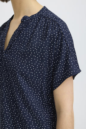 Fransa FRLAYA BLOUSE 1, Dot dots navy blazer
