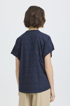 Fransa FRLAYA BLOUSE 1, Dot dots navy blazer