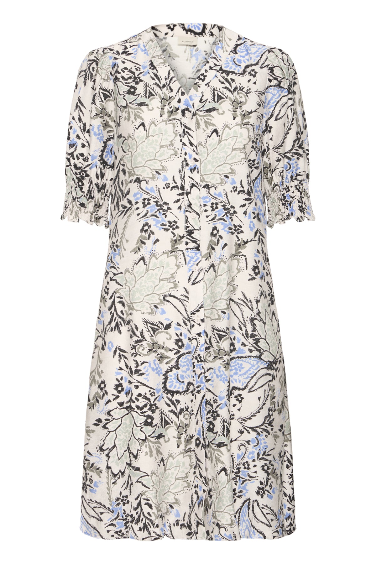 Fransa FRARIANA DRESS 18, Femi Bouquet Gray Morning