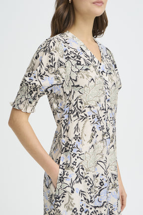 Fransa FRARIANA DRESS 18, Femi Bouquet Gray Morning