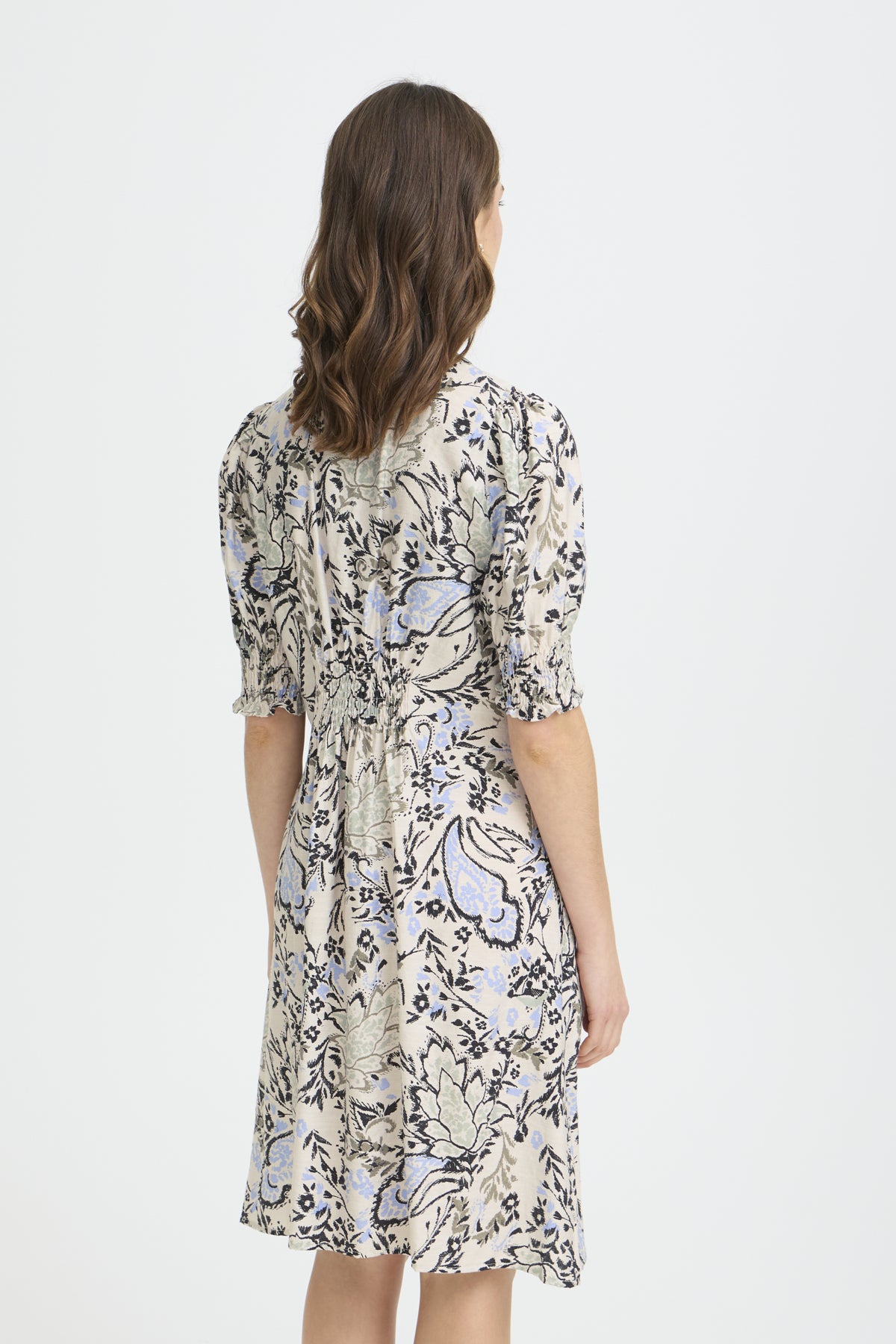 Fransa FRARIANA DRESS 18, Femi Bouquet Gray Morning