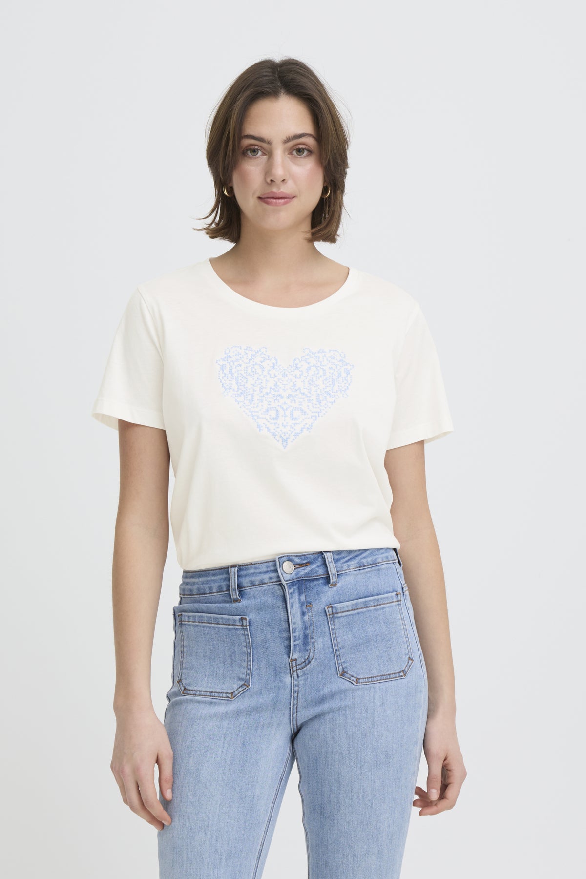Fransa FRRIASA TEE 1,  Hydrangea Emb / White
