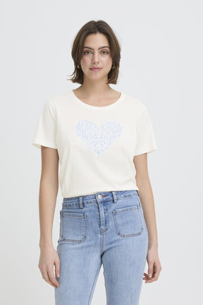 Fransa FRRIASA TEE 1,  Hydrangea Emb / White