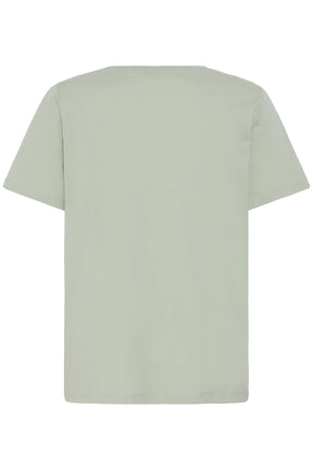 Fransa FRRIASA TEE 1,  CrèMe M. Emb / Green