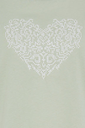Fransa FRRIASA TEE 1,  CrèMe M. Emb / Green