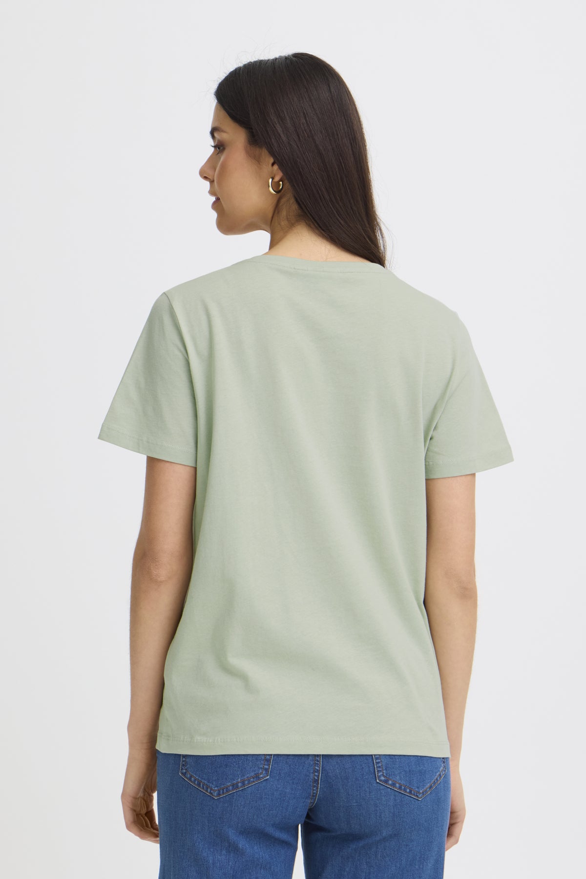 Fransa FRRIASA TEE 1,  CrèMe M. Emb / Green
