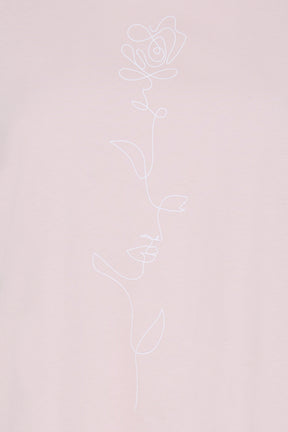 Fransa FRGALI TEE 1, Lotus Flowerline / Pink