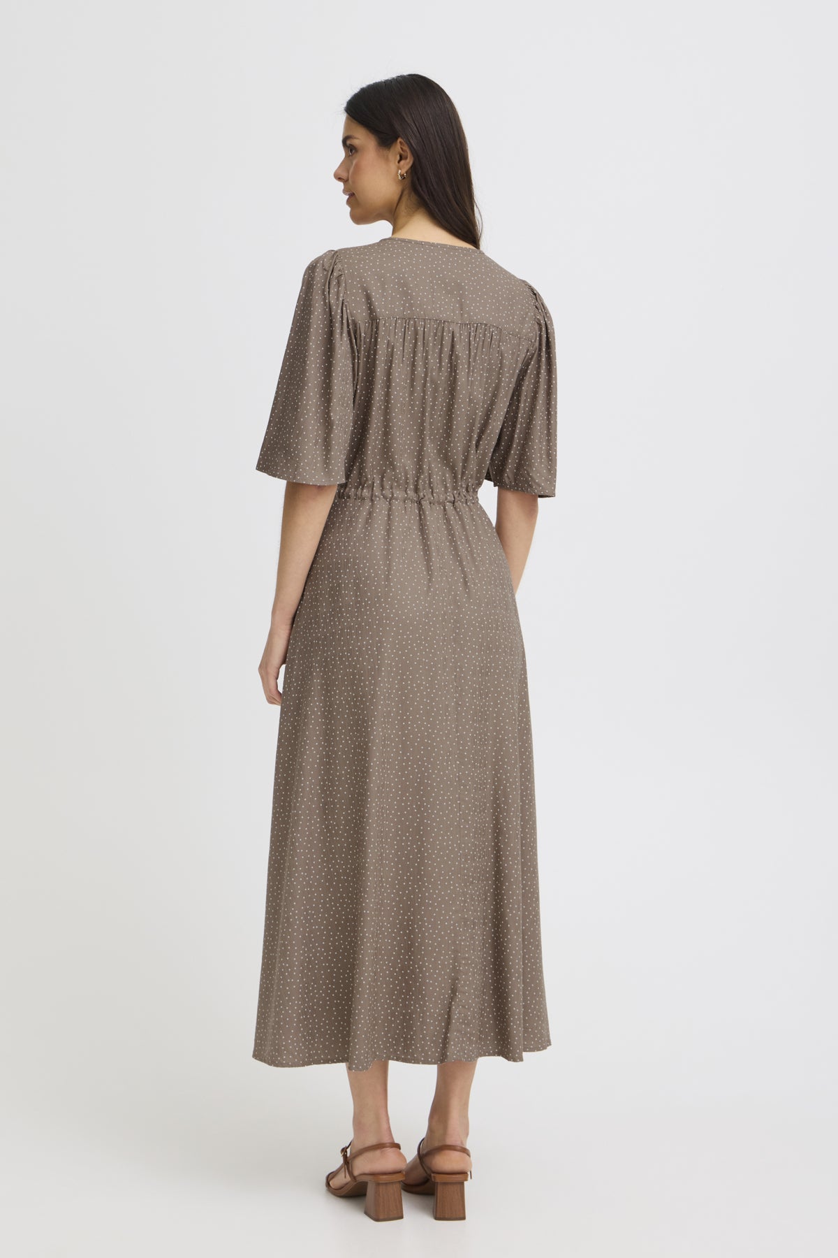 Fransa FRLAYA DRESS 1,  Dot Dots Mountain T. White Dot