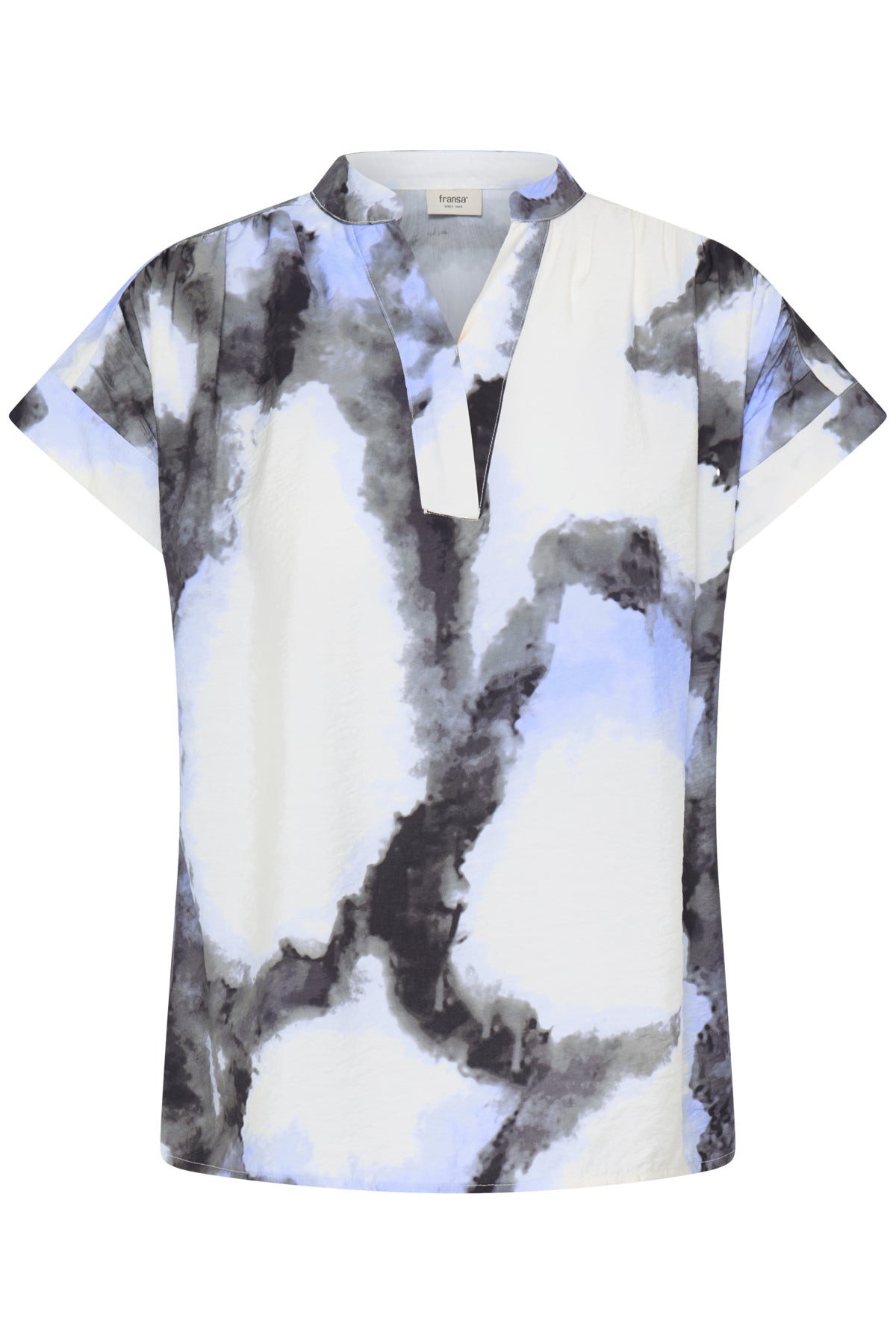 Fransa FRAYLA BLOUSE 1, MARBLE HYDRANGEA