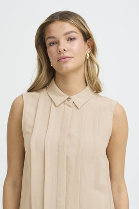 Fransa FRADAH BLOUSE 1, SAVANNAH TAN