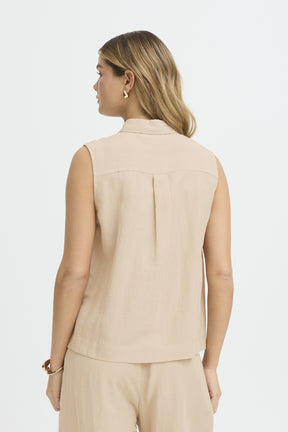 Fransa FRADAH BLOUSE 1, SAVANNAH TAN