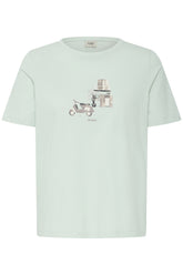 Fransa FRFINLEY TEE 1, VESPA SAVANNAH ON GREEN