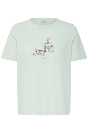 Fransa FRFINLEY TEE 1, VESPA SAVANNAH ON GREEN