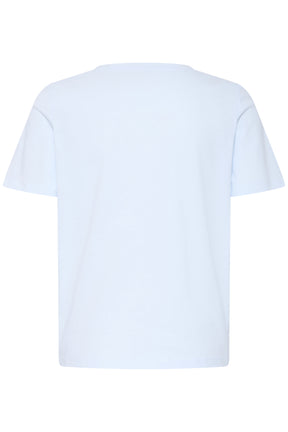 Fransa FRFINLEY TEE 1, GREEN LILY ON BLUE