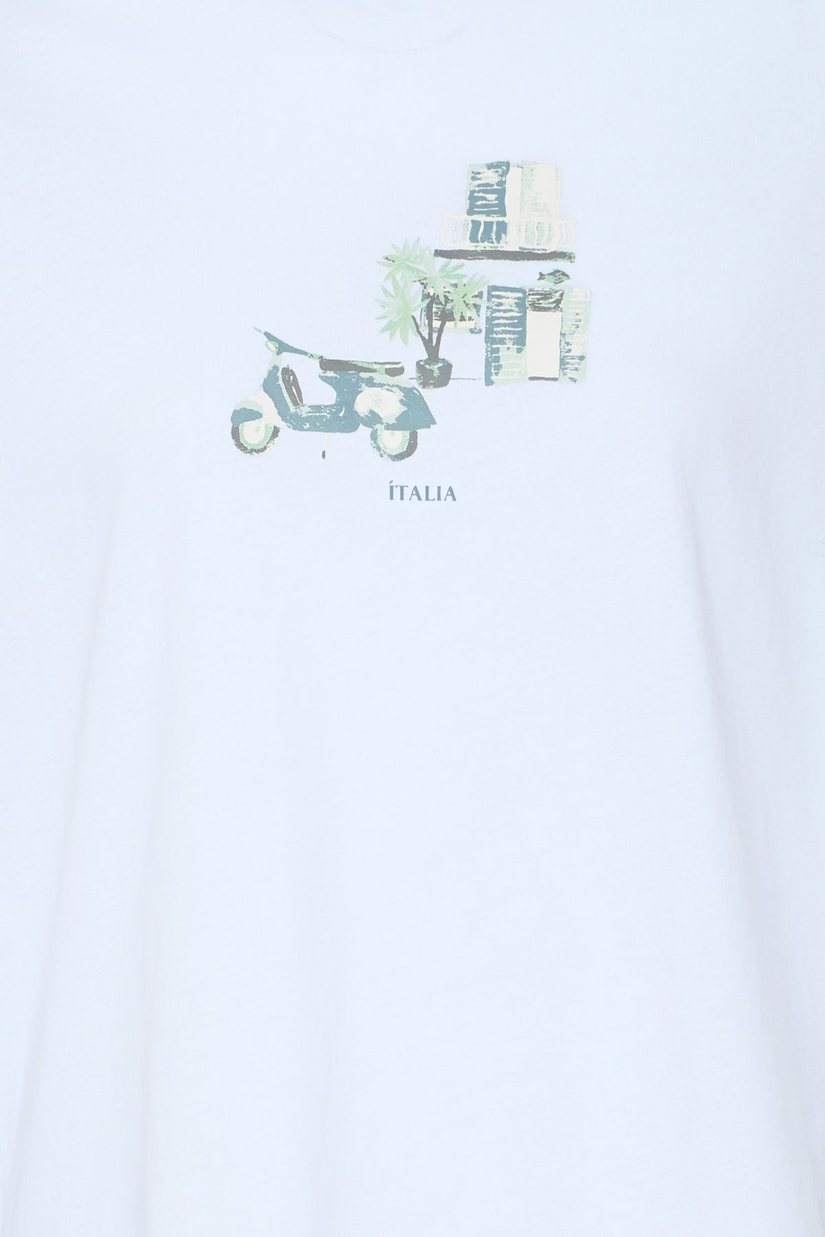 Fransa FRFINLEY TEE 1, GREEN LILY ON BLUE