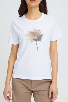 Fransa FRFRANCESCA TEE 1, SAVANNAH TANN FLOWER