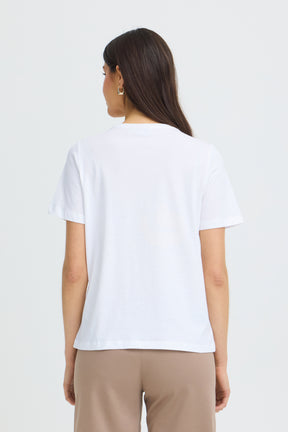 Fransa FRFRANCESCA TEE 1, SAVANNAH TANN FLOWER