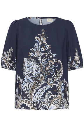 Fransa FRADARA BLOUSE 4, NAVY BLAZER W  PAISLEY