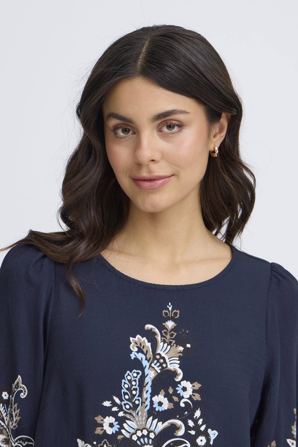 Fransa FRADARA BLOUSE 4, NAVY BLAZER W  PAISLEY