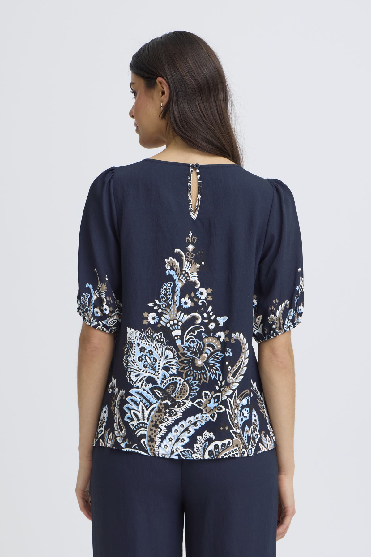 Fransa FRADARA BLOUSE 4, NAVY BLAZER W  PAISLEY