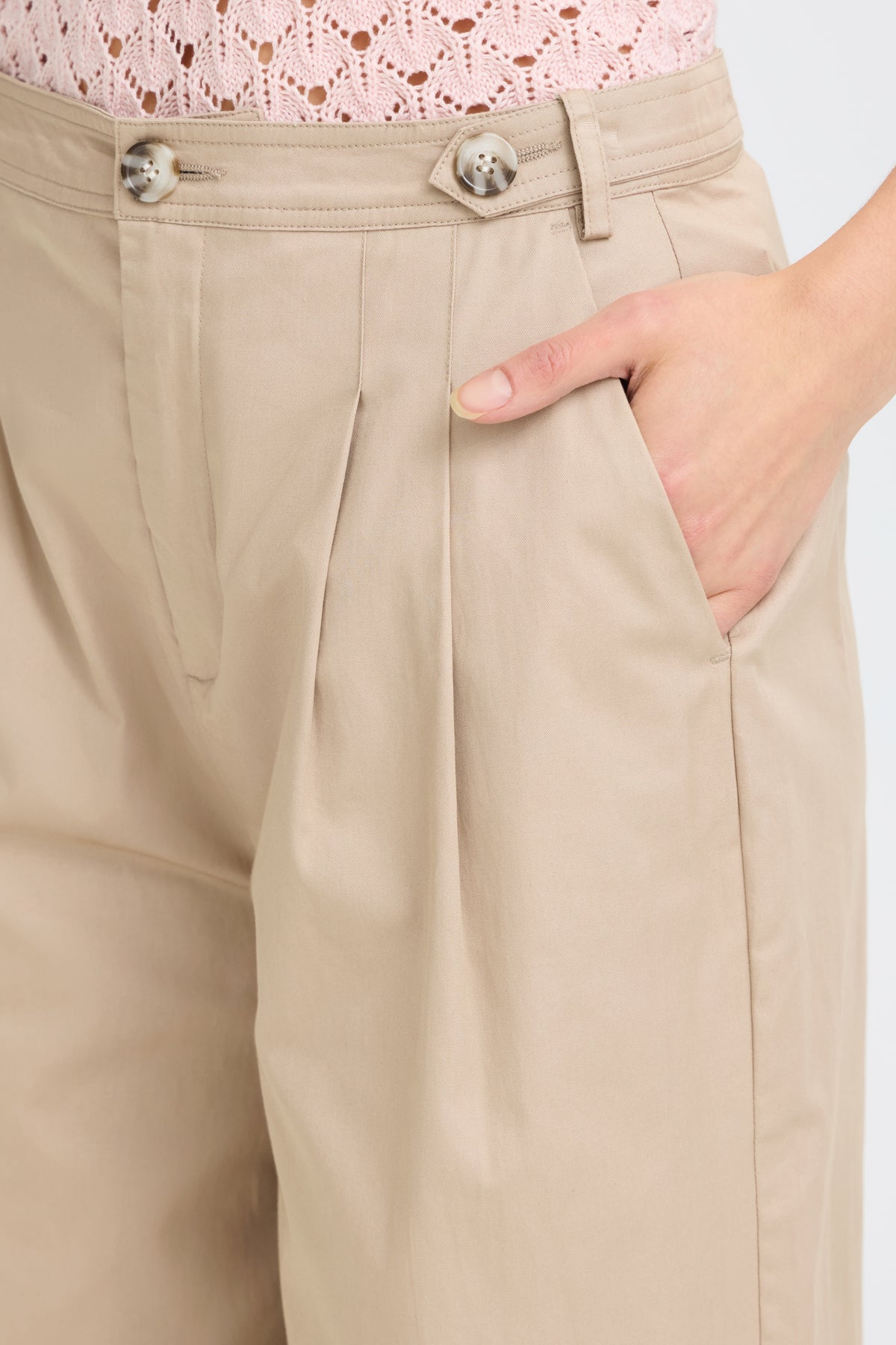 Fransa FRTRUE PANTS 1, SAVANNAH TAN