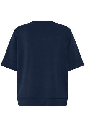Fransa FRAURORA TEE 4,  NAVY TEXT