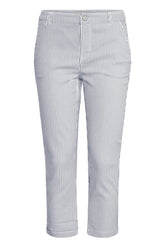 Fransa FRENA TESSA CAPRI 2, BIRCH W. NAVY BLAZER STRIPE