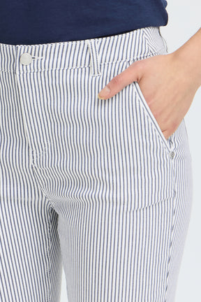 Fransa FRENA TESSA CAPRI 2, BIRCH W. NAVY BLAZER STRIPE