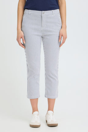 Fransa FRENA TESSA CAPRI 2, BIRCH W. NAVY BLAZER STRIPE