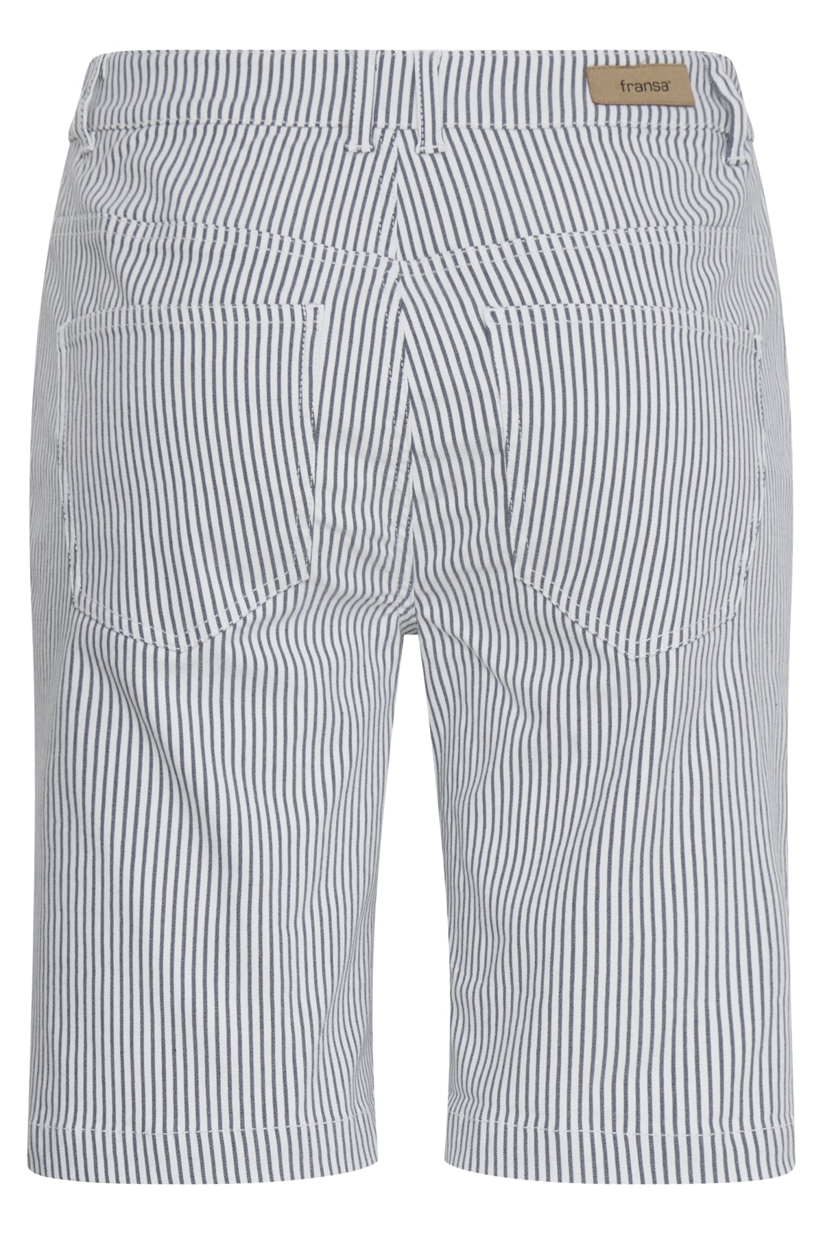 Fransa FRENA SHORTS 2, BIRCH W. NAVY STRIPE
