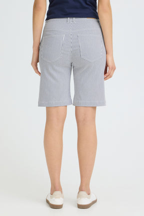Fransa FRENA SHORTS 2, BIRCH W. NAVY STRIPE