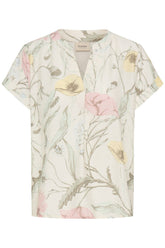 Fransa FRARIANA BLOUSE 18, PASTEL YELLOW FLORAL