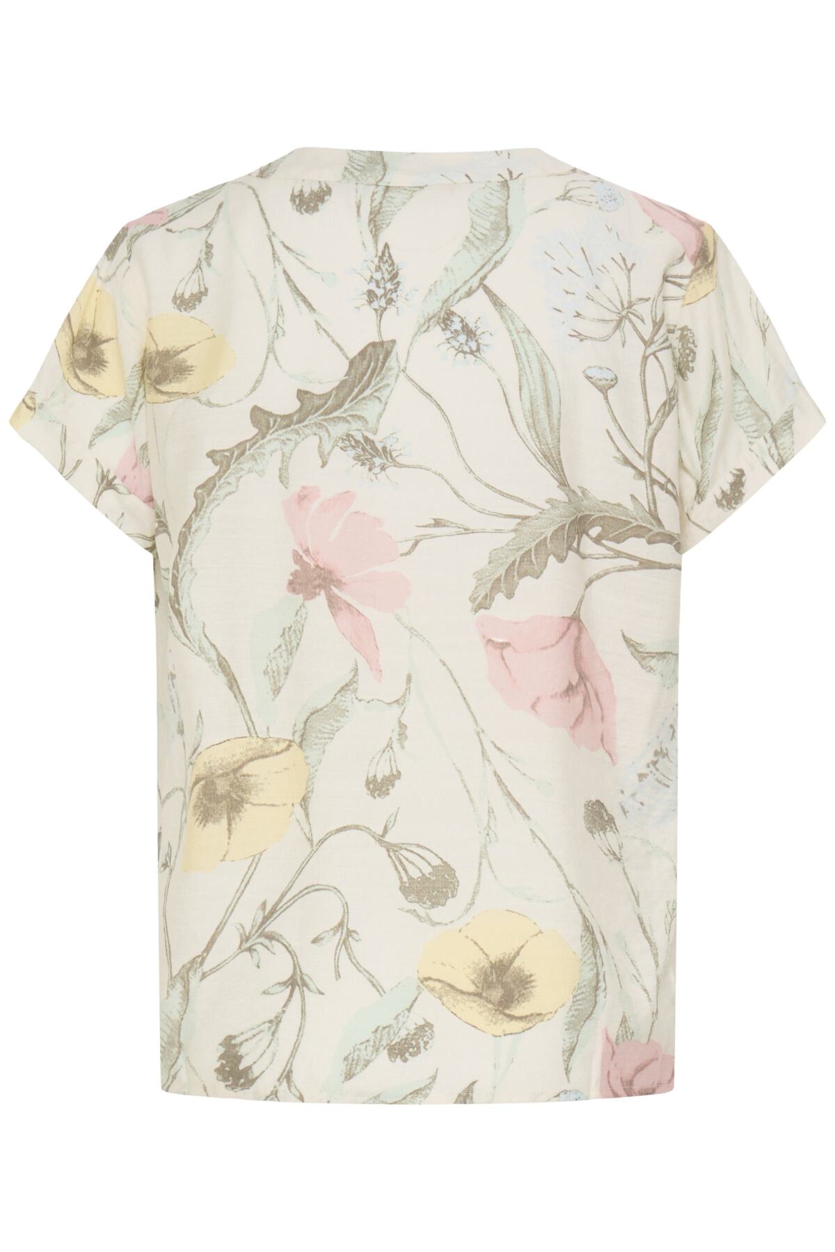 Fransa FRARIANA BLOUSE 18, PASTEL YELLOW FLORAL
