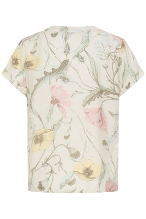 Fransa FRARIANA BLOUSE 18, PASTEL YELLOW FLORAL