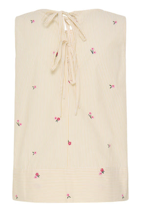 Fransa FRBERNIE TOP 1, YELLOW WHITE STRIPE FLORAL