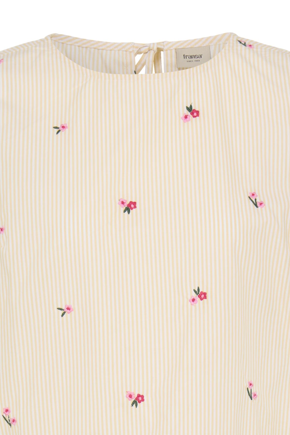 Fransa FRBERNIE TOP 1, YELLOW WHITE STRIPE FLORAL