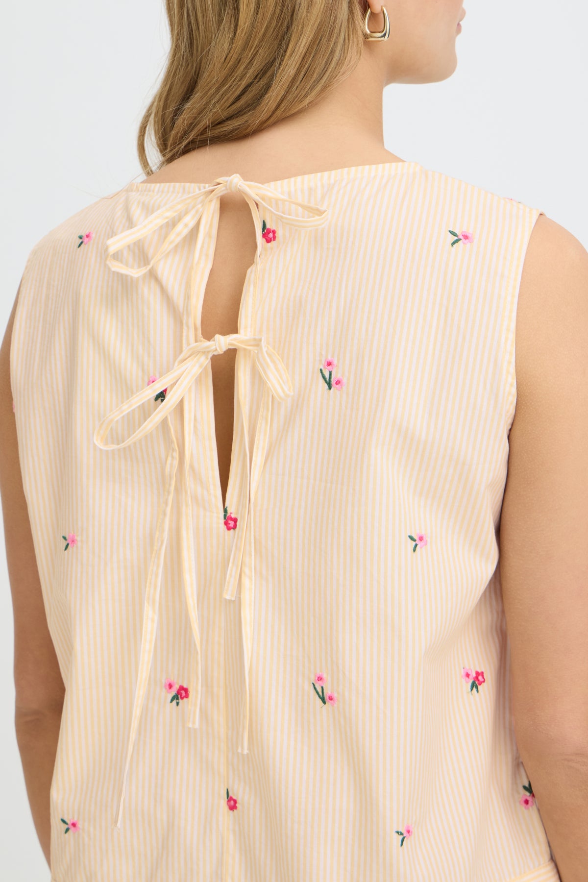 Fransa FRBERNIE TOP 1, YELLOW WHITE STRIPE FLORAL