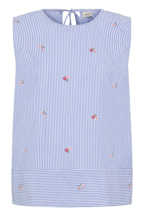 Fransa FRBERNIE TOP 1, BLUE WHITE STRIPE FLORAL