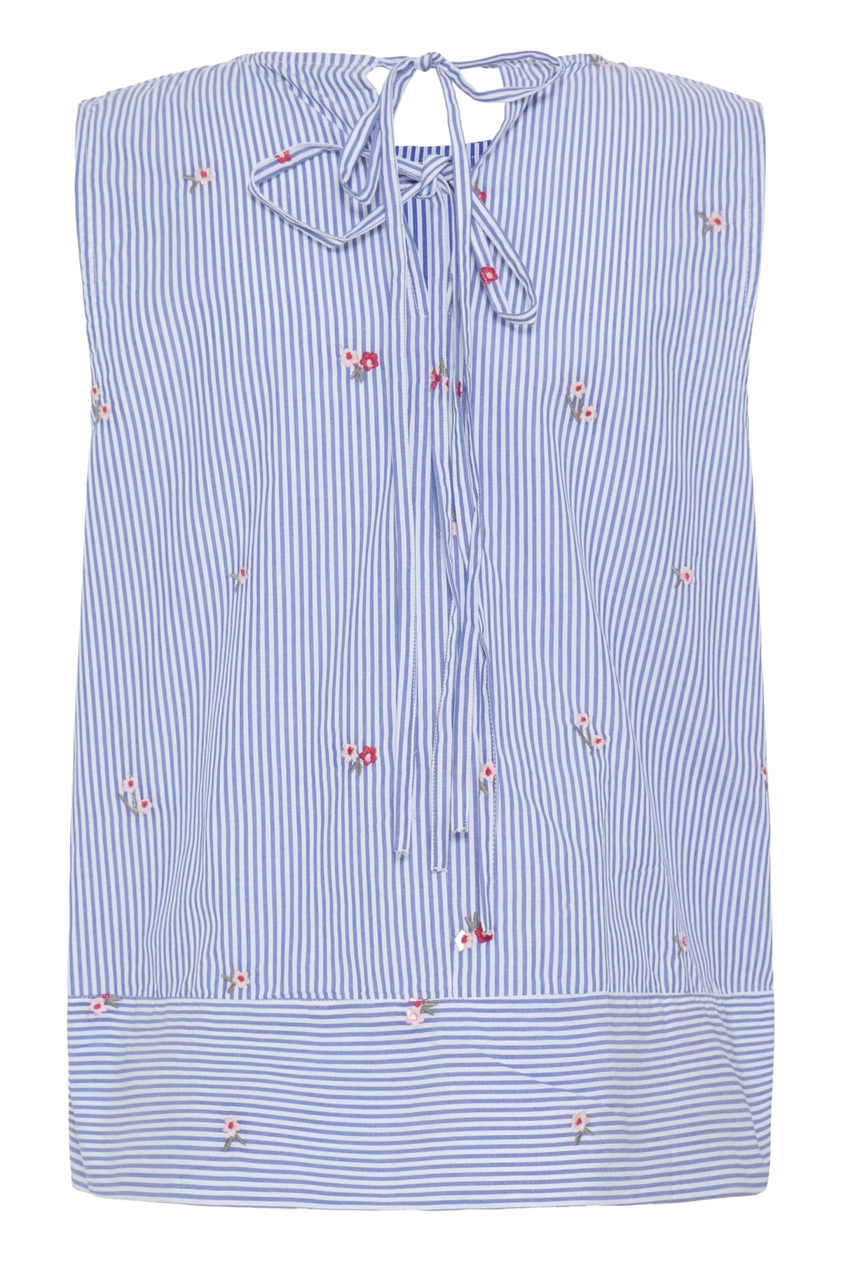 Fransa FRBERNIE TOP 1, BLUE WHITE STRIPE FLORAL