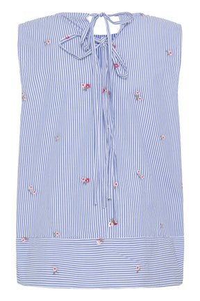 Fransa FRBERNIE TOP 1, BLUE WHITE STRIPE FLORAL
