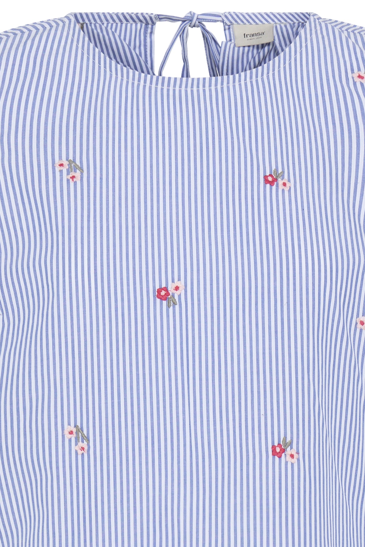 Fransa FRBERNIE TOP 1, BLUE WHITE STRIPE FLORAL