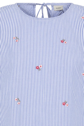 Fransa FRBERNIE TOP 1, BLUE WHITE STRIPE FLORAL