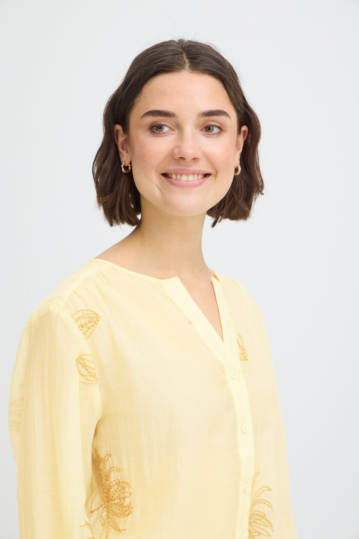 Fransa FRWINA SHIRT 1, PASTEL YELLOW