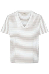 Fransa FRFEBA TEE 2, WHITE W. MOUNTAIN STRIPE