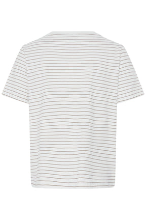 Fransa FRFEBA TEE 2, WHITE W. MOUNTAIN STRIPE