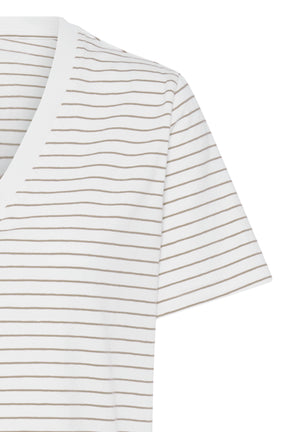 Fransa FRFEBA TEE 2, WHITE W. MOUNTAIN STRIPE