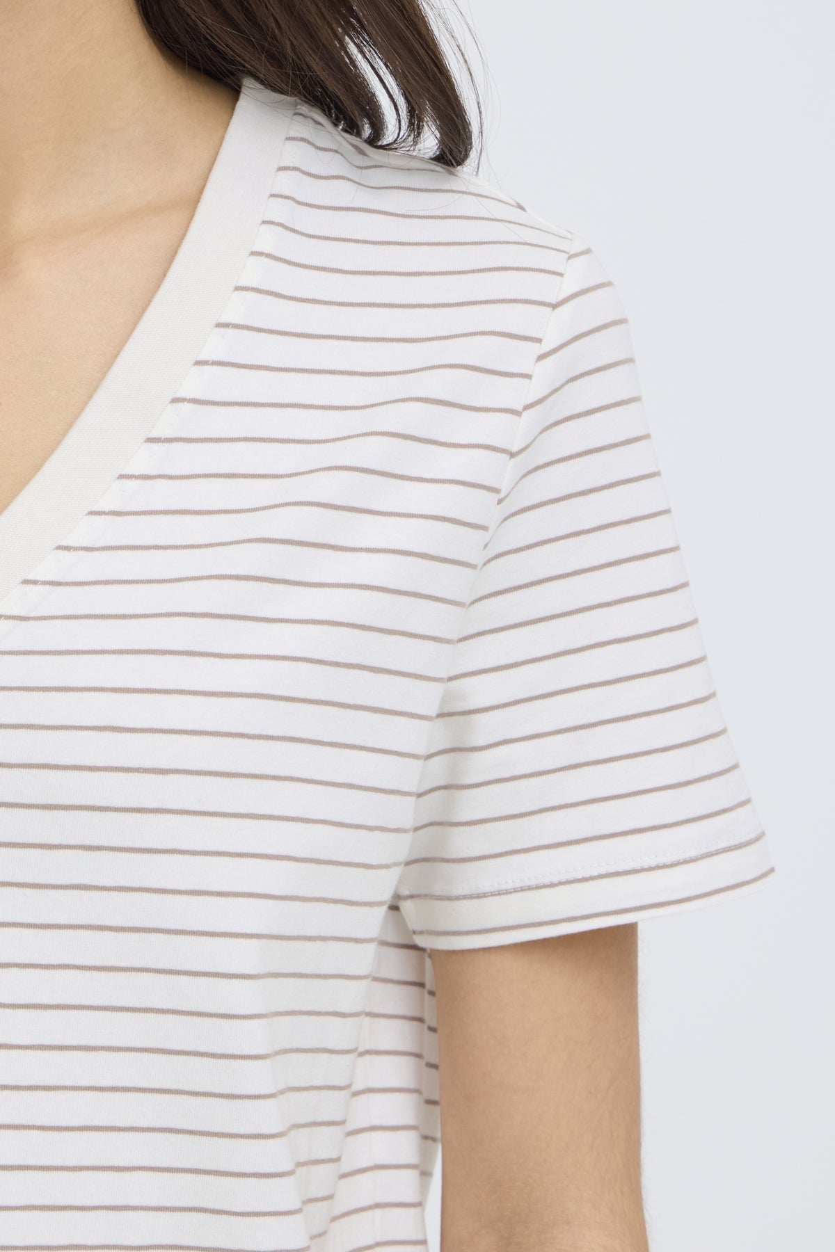 Fransa FRFEBA TEE 2, WHITE W. MOUNTAIN STRIPE