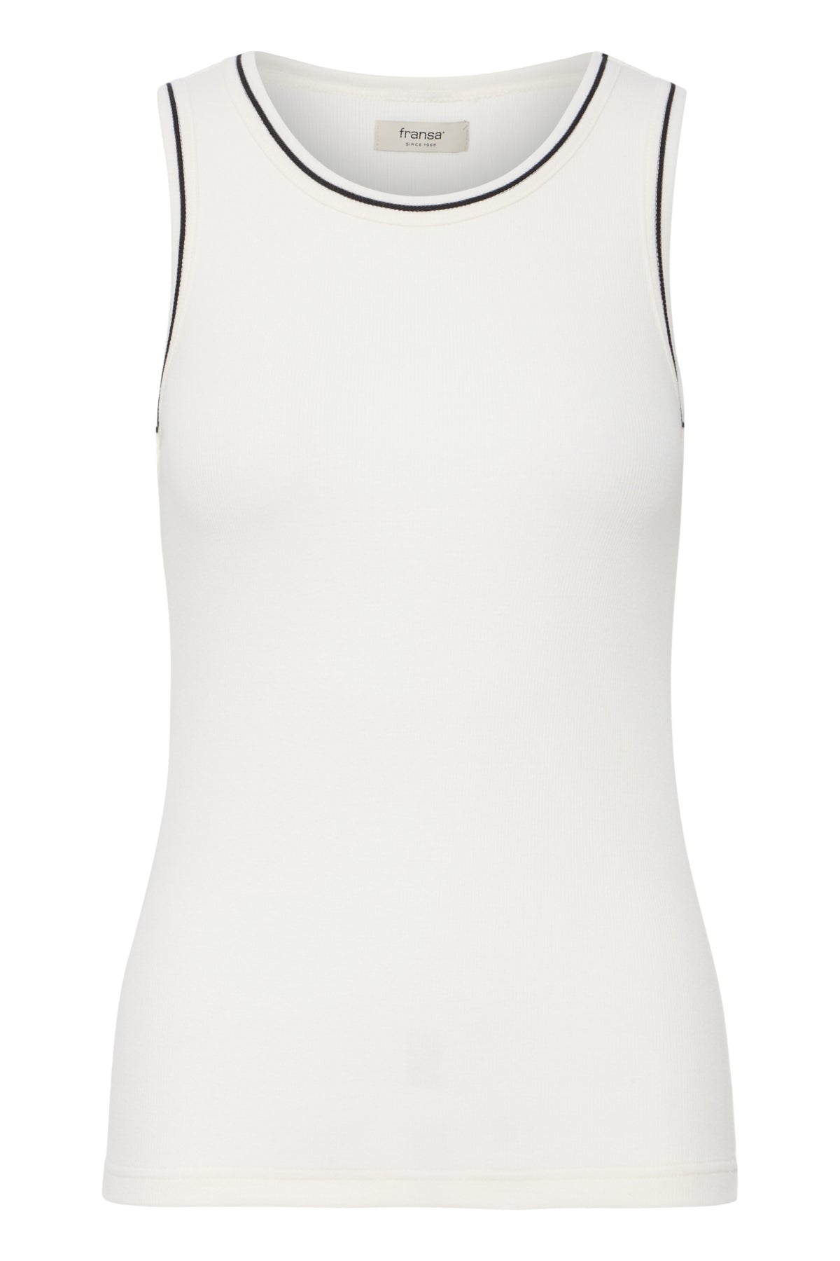Fransa FRHOZANA TOP 2, WHITE W. BLACK STRIPE